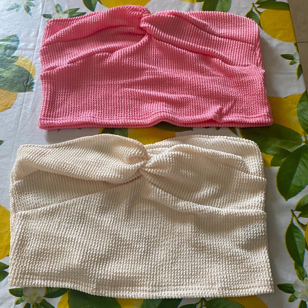Tube top ruched tops